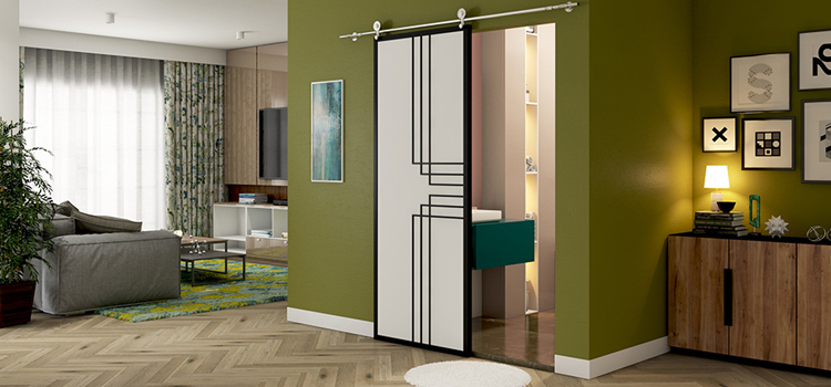 sliding bathroom door installation in Valrico